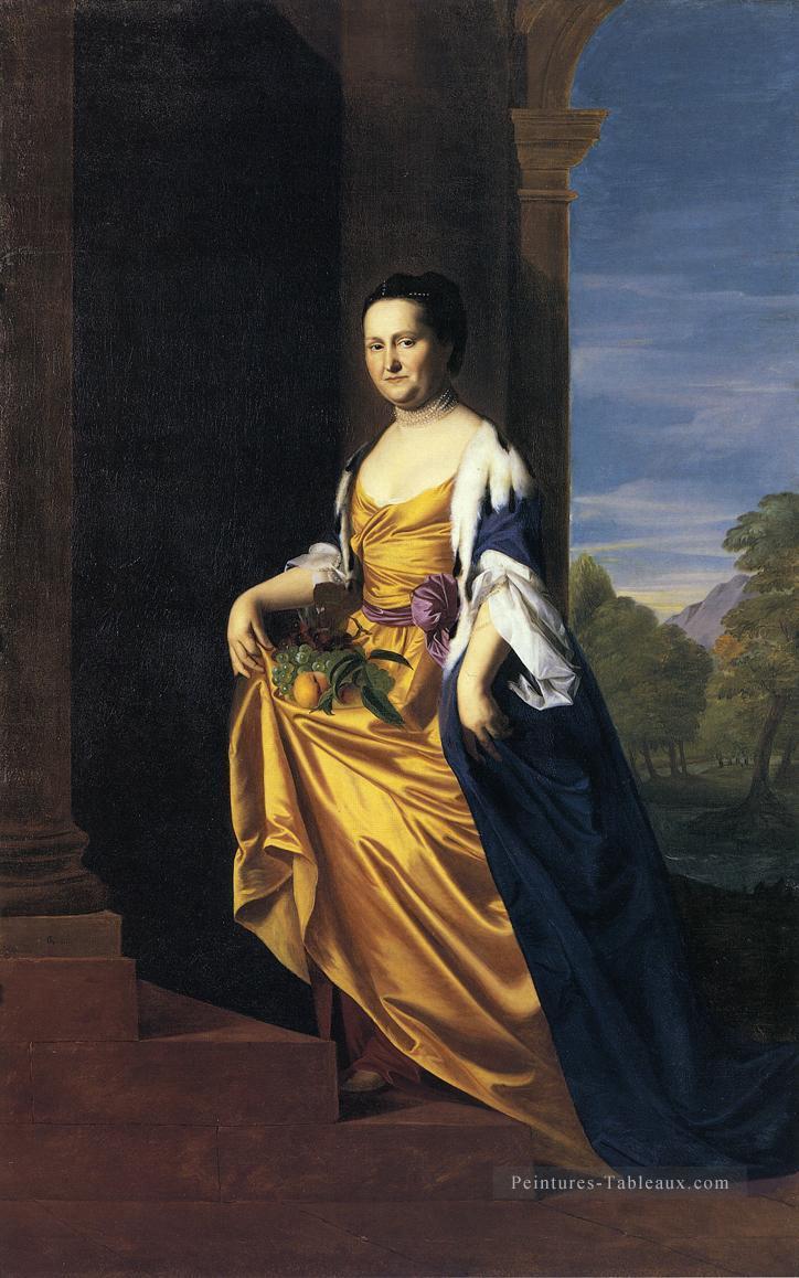 Mme Jeremiah Lee Martha Swett Nouvelle Angleterre Portraiture John Singleton Copley Peintures à l'huile